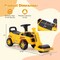 Toddler Ride on Car with Adjustable Roller and Under-Seat Storage-Yellow